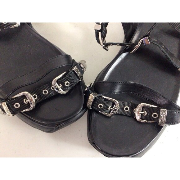 Toga Pulla Black Leather Sandals Womans 40 - Picture 5 of 8